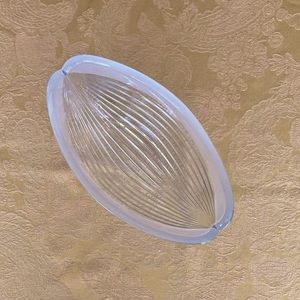 Modern oblong glass serving dish